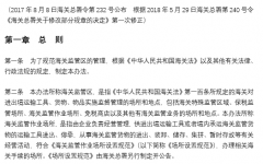 中华人民共和国海关监管区管理暂行办法 （海关总署第232号令）