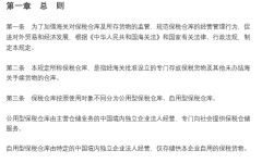 中华人民共和国海关对保税仓库及所存货物的管理规定